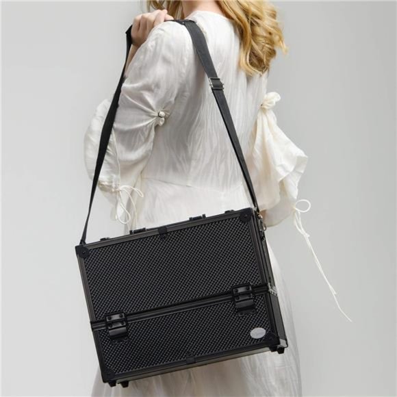 Makeup Train Case Professional Adjustable -6 Trays Cosmetic Cases Makeup Storage - Picture 4 of 7